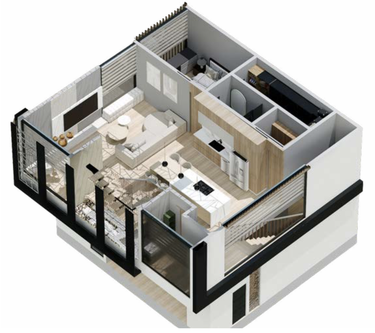 2nd Floor Mod–V2 · Japandi interior