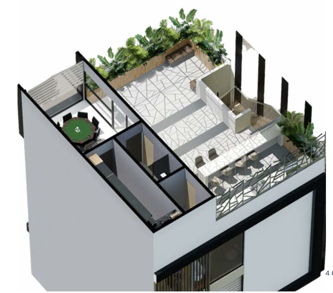 Terrace — Garden & fire place