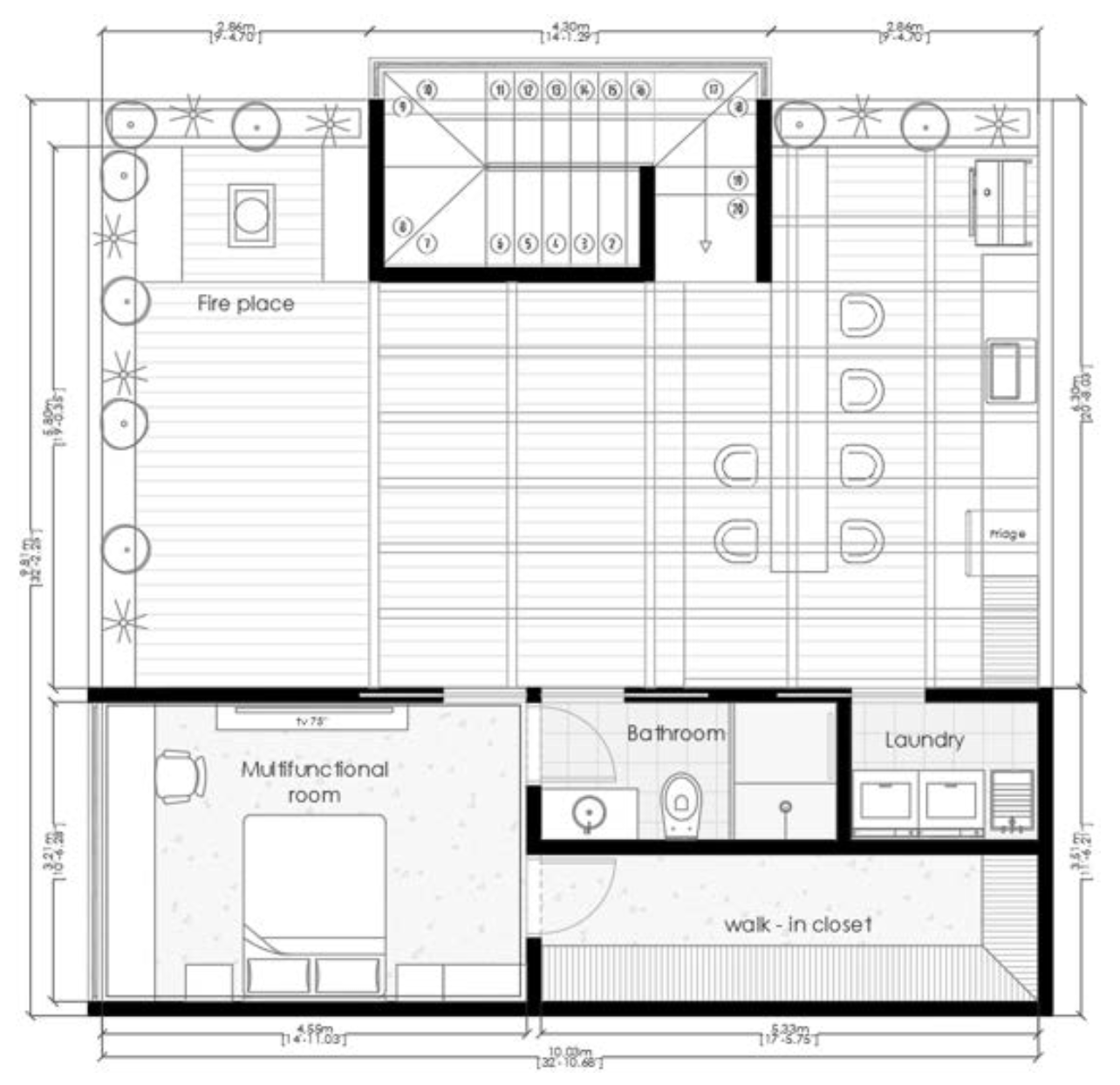 Floor Plan — Model I · Terrace · Model I
